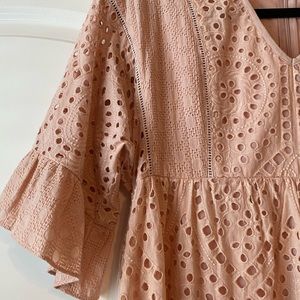 Roolee Blush Eyelet Dress